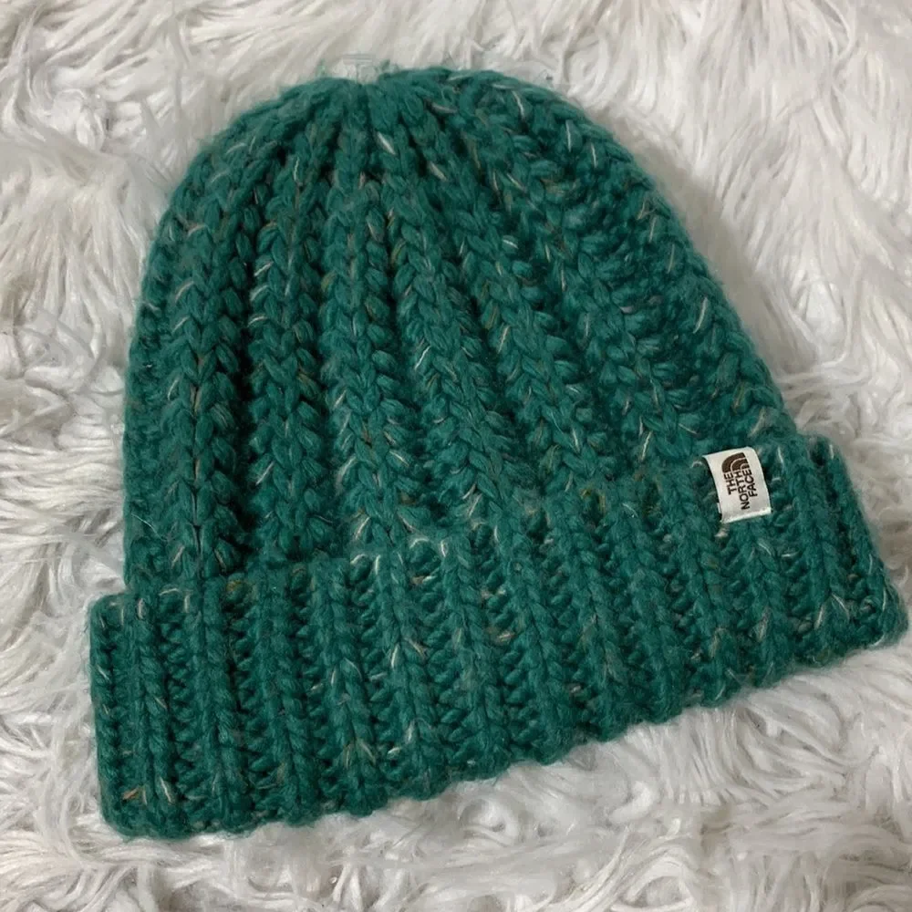 THE NORTH Face Rhodina beanie chunky knit foldover NWOT women’s one size